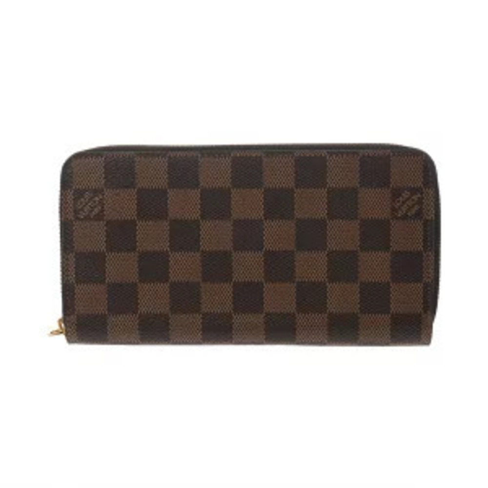 Louis Vuitton Damier Zippy Wallet Brown Canvas Long
